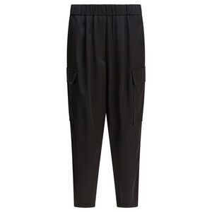 SEMPER Women's Cargo Pants with Elastic Waistband Women BLACK